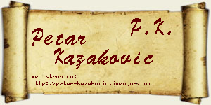 Petar Kazaković vizit kartica